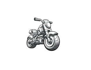 Obraz na płótnie Canvas Outline motorcycle on a white background. Vector illustration