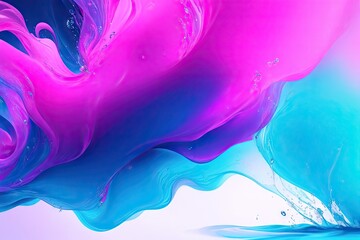 pink and viva magenta abstract liquid background. design background ai generative