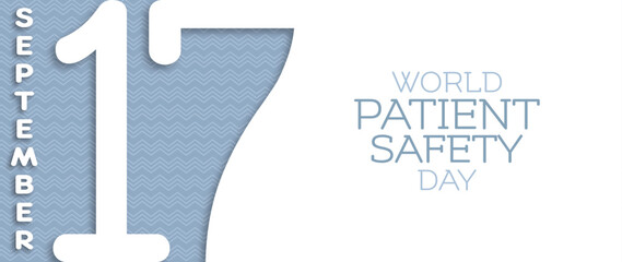 World Patient Safety Day typography, 17th September