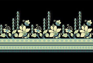 Botanical floral Seamless. Background Seamless Pattern Geometric Ethnic pattern design 
for background, carpet, wallpaper, clothing, wrapping, Batik, fabric, printing textile illustration.