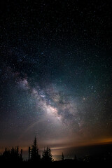 starry night sky and milky way
