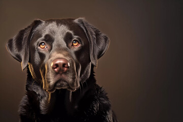 Fototapeta premium Labrador Royalty: Regal Labrador Retriever on Seamless Background - Generative AI