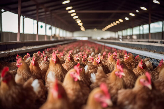 The Dark Reality: Mass Farming of Chickens - Generative AI
