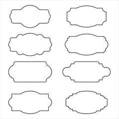 Obraz premium black line frame set, border design vector