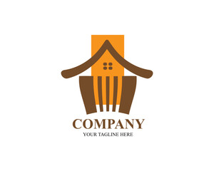 Property house home hotel restaurant logo concept design icon vector template