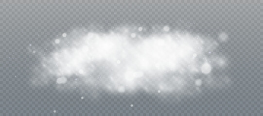  Bubbles are located on a transparent background.Air bubbles on a transparent background. Soap foam vector illustration.