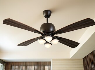 Electric ceiling fan created with Generative AI technology