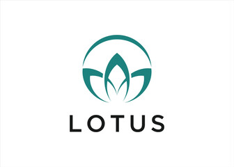 lotus logo design vector silhouette illustration