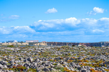 Algarve coast outside Lagos, Portugal. Portuguese beaches and shores.