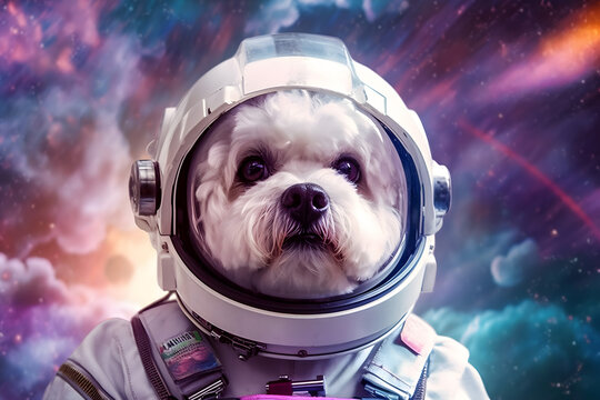 astronaut dog in space