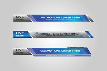 Broadcast news lower thirds template design