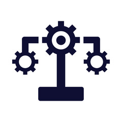 Process, robotic, automation, gear, setting, business automation gear icon