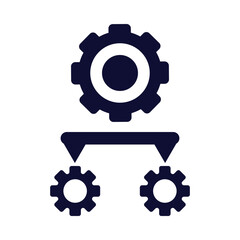 Process, robotic, automation, gear, setting, business automation gear icon