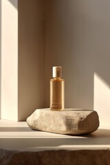 Mock up Minimalist Product Serum Skincare Purfume Bottle Tube Cosmetic Soap Spa Backdrop Background Neutral Minimalist Simple Minimal Color, Beige, Tan, White