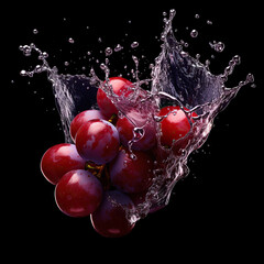 Grape in water splash