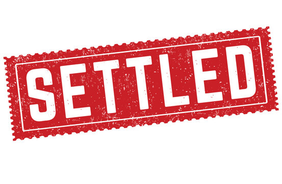 Settled grunge rubber stamp