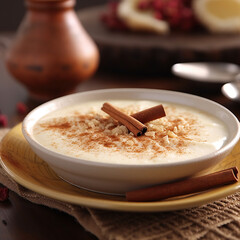 "Canjica" with cinnamon - typical Brazilian food in São João