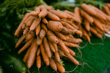 bunch of fresh carrots
