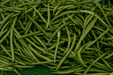 green beans at local farmers market