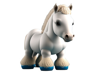 3d baby horse clipart png  ai genrative
