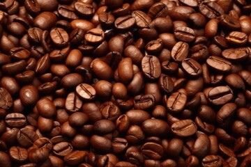 Coffee beans background. Generative AI.
