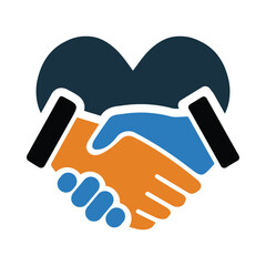 Fototapeta premium Mutual friendship, Friendship, handshake, interaction, mutual, respect icon