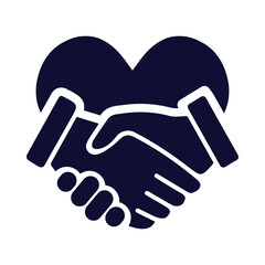 Fototapeta premium Mutual friendship, Friendship, handshake, interaction, mutual, respect icon