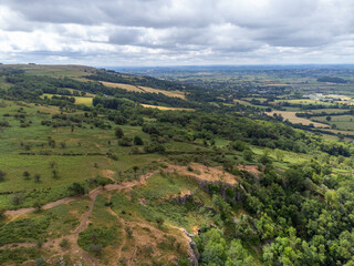 Fototapeta na wymiar Cheddar gorge somerset england uk from the air drone 