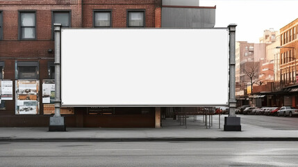Obraz premium Large white blank billboard