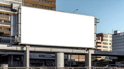 Obraz premium Large white blank billboard