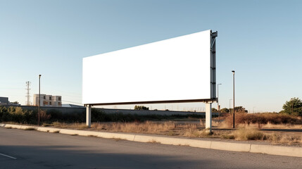 Obraz premium Large white blank billboard