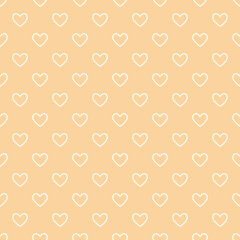 Seamless heart pattern background.Simple heart shape seamless pattern in diagonal arrangement. Love and romantic theme background.