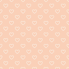 Seamless heart pattern background.Simple heart shape seamless pattern in diagonal arrangement. Love and romantic theme background.