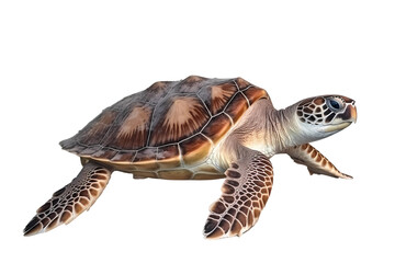 Sea Turtle isolated on white background. PNG. Generative AI