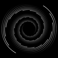 Set of speed lines in circle form.