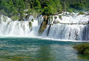 Fototapeta premium scenic waterfall in krka national park