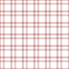 Gingham seamless pattern.Pink background texture. Checked tweed plaid repeating wallpaper. Fabric design.