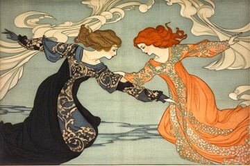 Two women dancing