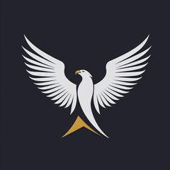 Minimalistic bird illustration, logo design