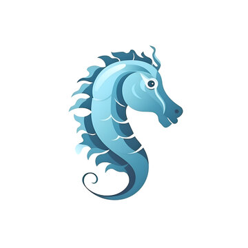 Sea horse vector icon. Sea horse illustration. Sea horse logo.