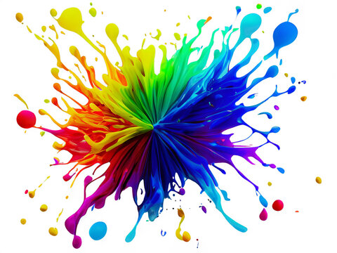AI generated liquid color splash explosion