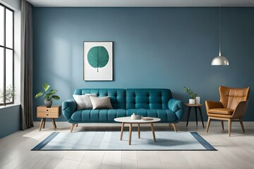 modern living room with sofagenerated by AI technology 
