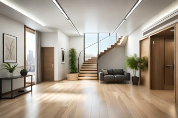 Fototapeta na wymiar modern living room interiorgenerated by AI technology 