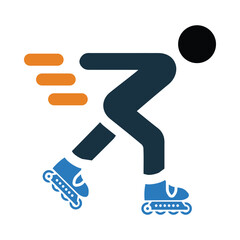 Roller skate, fast Roller skate, fast Roller Skating Icon