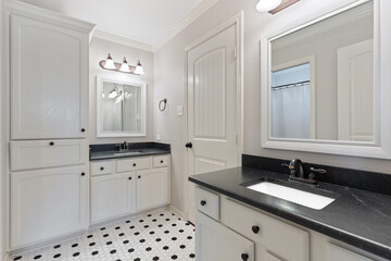 home bathroom with white tile 