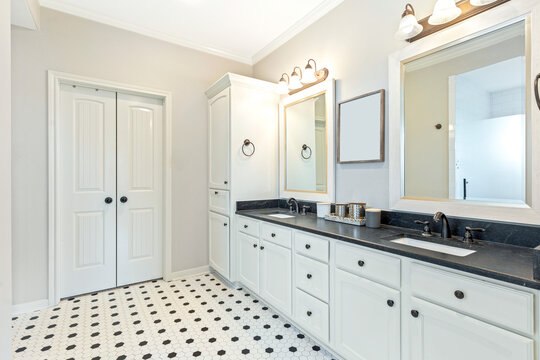 home bathroom with white tile