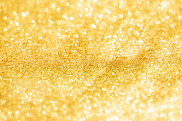 Gold glitter defocused texture background. gold christmas abstract background.