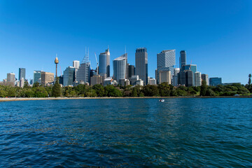 Fototapeta premium Sydney City skyline from Mrs Macquarie's Chair