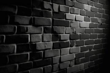 monochrome brick wall texture. Generative AI