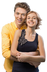 Portrait of Happy Young Couple Smiling